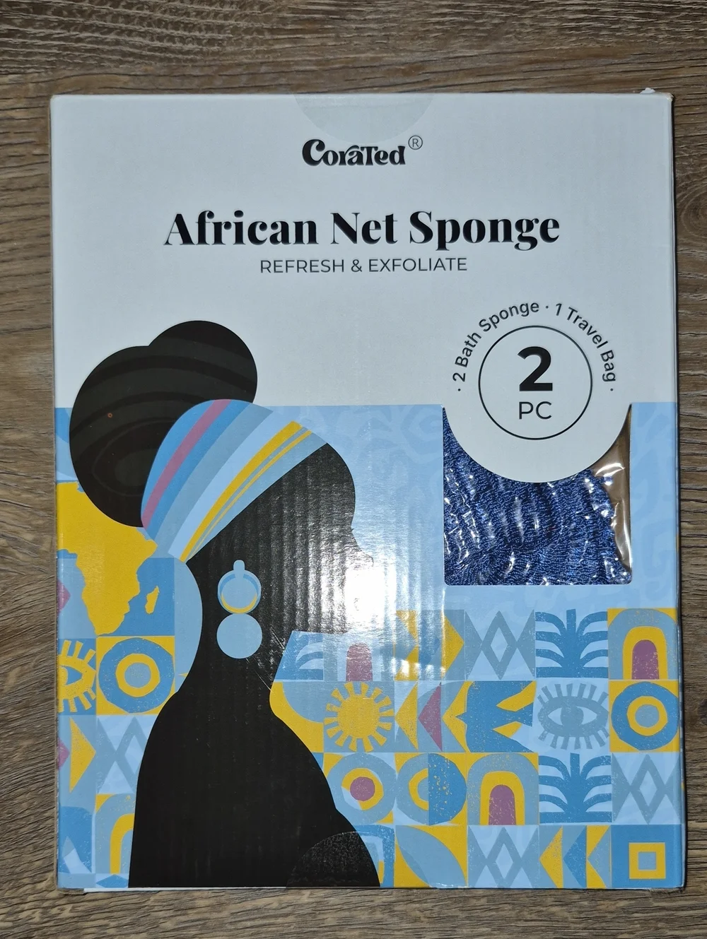 Corated African Net Sponge - Blue
